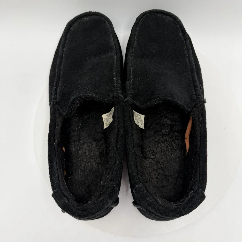 Koolaburra‎ UGG Tipton Shoes Mens Size 14 Black Suede Moccasin Slippers Loafers